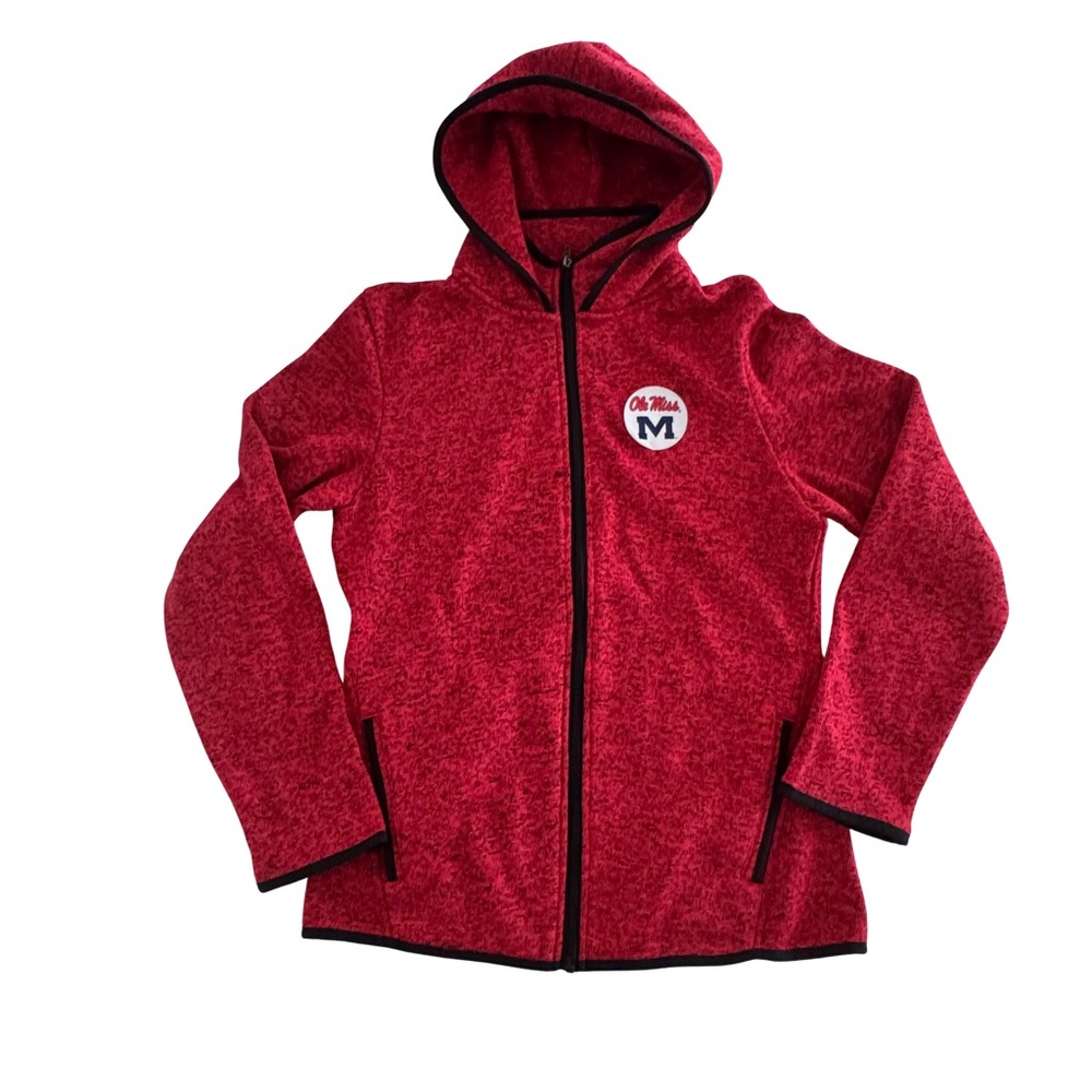 Ole Miss Rebels Full-Zip Hoodie Red Heather Women’s M